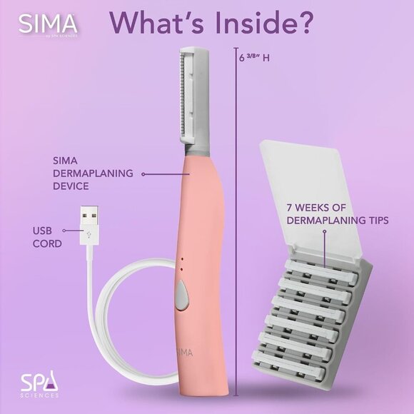 SIMA Patented Dermaplane Razor for Women Face – Painless 2-in-1 Facial Exfoliati - Picture 4 of 7